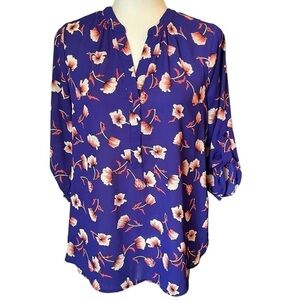 Sienna Sky Floral Blouse Blue M